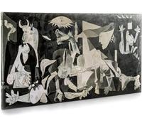 ShopArt - Tableau effet coups de pinceau à relief - Picasso Guernica - Impression Fine Art sur toile Toile Haute Définition Prêt à Suspendre (cm 70 x 140)
