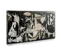 ShopArt - Tableau effet coups de pinceau à relief - Picasso Guernica - Impression Fine Art sur toile Toile Haute Définition Prêt à Suspendre (90 x 180 cm)