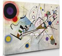 ShopArt - Tableau Effet pinceau Kandinskij Composition VIII - Impression Fine Art sur toile Canvas Haute Définition Prêt à accrocher (50 x 70)