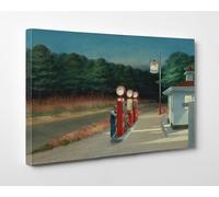 ShopArt - Tableau peinture effet brossage - Edward Hopper Gas - Impression Fine Art sur toile haute définition prêt à accrocher (60 x 90 cm)
