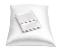 ShopBedding taie d'oreiller en Satin Luxueux pour Cheveux - Taie d'oreiller en Satin Standard avec Fermeture éclair, imprimé zèbre Marron (Lot de 2) - Blissford Queen (2-Pack) Blanc
