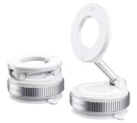 Shopellox Phone Mount, Ultra Strong N52 Magnetic Phone Holder, 2025 New Vacuum Magnetic Holder, for Makeup/Gym/Mirror, Fit for All Smartphones (Blanc x 1)