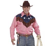shoperama Chemise de cowboy pour homme avec étoiles, costume western sauvage Rodeo, taille : M/L