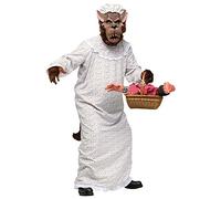 shoperama Costume Humoristique pour Homme - Grand méchant Loup - Taille One Size Oma Rouge