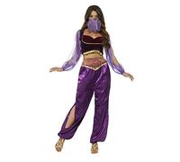 shoperama Jeannie 1001 Nuit Costume 3 pièces pour femme arabe Danse du ventre Sarouel oriental Conte de fées Jasmin, taille : M