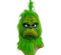 shoperama Le Grinch - Masque en latex de qualité supérieure avec cheveux synthétiques - Film de Noël