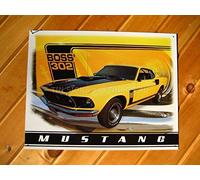 ShopForAllYou Plaque décorative vintage Mustang Boss 302 en étain VTG Ford Muscle voiture ad garage Decor Metal Poster #1241