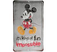 ShopForAllYou Plaque en métal « America let Freedom Reign » - Disney Mickey - Aigle patriotique - Décoration murale