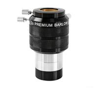 Shophubio 2 oculaires Barlow pour télescope d'astronomie - Double grossissement avec correction de couleur, lentille en alliage d'aluminium de 5,1 cm avec adaptateur de 3,2 cm pour