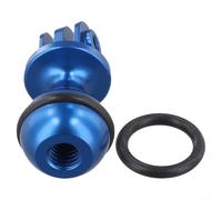 Shophubio Adaptateur de balle pour caméra d'action pour photographie sous-marine, support à rotule de 2,5 cm, compatible avec connecteur double prise, alliage d'aluminium (bleu)