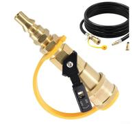 Shophubio Adaptateur de conversion en laiton propane, avec soupape de commutation, raccord en laiton pour cylindre de gaz, pour filetage standard américain, connecteur d'appareil à gaz extérieur