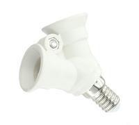 Shophubio Adaptateur de douille E14 - Double convertisseur E14 réglable pour plafond, photographie et usage domestique, 220-230 V, blanc