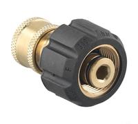 Shophubio Adaptateur M22 mâle vers 1/4" Quick Connect - Connecteur de nettoyeur haute pression en laiton, raccord rapide haute pression 5000 psi, compatible avec M22 et 14/15 mm