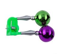 Shophubio Alarme de pêche double cloche avec mécanisme à visser, indicateur de touche activé par ressort pour la pêche en mer, la pêche en lac, et les compétitions de pêche, clip en plastique (cloches