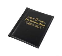 Shophubio Album pour pièces de monnaie à 480 pochettes pour collectionneurs - Livre de rangement de pièces de monnaie de grande capacité avec 30 pochettes par page, noir