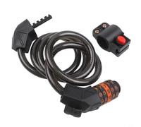 Shophubio Antivol à combinaison à cinq chiffres, câble en acier épais robuste avec noyau en alliage de zinc, résistant aux intempéries, sécurité antivol pour le cyclisme (1,2 m, noir orange)