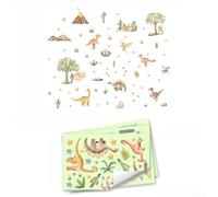 Shophubio Autocollants muraux pour chambre d'enfant avec motifs dinosaures et étoiles phosphorescents en PVC durable