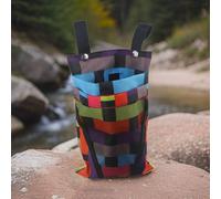 Shophubio Avant amovible pour panier de vélo et scooter, sac de rangement pliable en toile avec deux poches, tissu 600D résistant aux intempéries, (treillis coloré)