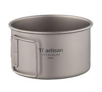 Shophubio Bol avec poignée pliable, bol de camping de 450 ml et 600 ml, récipient léger et résistant à la rouille pour la cuisine en plein air, la randonnée et (bol de 450 ml sans couvercle)