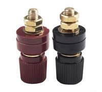 Shophubio Bornier en laiton M8 50 mm, terminal à courant élevé 200 A, type 555 Poteau de jonction d'alimentation pour machines à souder, générateurs de charge, borne de batterie