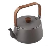 Shophubio Bouilloire de camping de grande capacité de 1,2 L avec poignée pliable, chauffage rapide en acier inoxydable 304, bouilloire légère pour camping et voyage (gris)