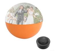 Shophubio Boule vidéo WiFi de 7 cm avec lumières LED pour souvenirs personnalisés, anniversaires, mariages, rose (orange)