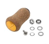 Shophubio Bouton de poignée de moulinet de pêche pour moulinets DAIWA - Caoutchouc liège antidérapant Baitcasting & Spinner Reel Modification Pièce avec kit de réparation Composants (or)