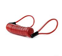 Shophubio Câble antivol pour cordon de sécurité de 120 cm avec cordon d'alarme de moto avec fil d'acier revêtu de PVC (rouge)