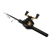 Shophubio Canne à pêche ultra légère et portable en fibre de carbone de 150 cm pour la pêche finesse, mini perche télescopique haute sensibilité avec support en K en acier inoxydable et SiC