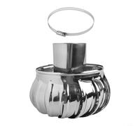 Shophubio Capuchon d'échappement en acier inoxydable 304 de 110 mm, ventilateur de turbine de vent non alimenté pour une ventilation automatique par tous les temps