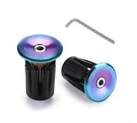 Shophubio Capuchon d'extrémité de guidon en alliage d'aluminium de 24 mm - Housse de guidon de vélo pour montagne et accessoire de guidon de vélo, noir/rouge/or/vert (couleur (avec clé))