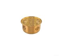 Shophubio Chauffe-thé en acier inoxydable doré - Poêle à base de casserole à bougie pour service à thé domestique et commercial, taille compacte, design creux d'air (A)