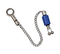 Shophubio Cintre de canette de pêche à la carpe en acier inoxydable avec alarme de touche avec chaîne et clip pour pêche à la ligne Bleu (bleu)