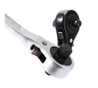 Shophubio Clé à cliquet réglable en chrome vanadium - Clé à cliquet double extrémité 12 mm/38 mm à action rapide pour l'entretien des avions, construction lourde avec (blanc)