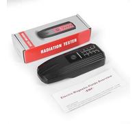 Shophubio Compteur de champ électromagnétique et dosimètre de rayonnement avec 5 indicateurs LED pour 50/60 Hz, détecteur de champs électromagnétiques portable et détecteur de champ magnétique (noir)