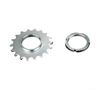 Shophubio Dead Hub Pignon de roue libre pour vélo à vitesse unique - 13-18 dents pour roue libre estampillé CNC, acier traité thermiquement avec placage argent, fixe (14T)