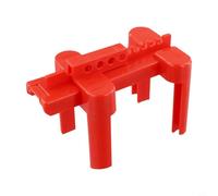 Shophubio Dispositif de verrouillage de robinet extérieur - Verrou de vanne à bille réglable pour DN8-DN80, poignée de valve industrielle rouge, serrure de sécurité fabriquée en ABS durable, sans