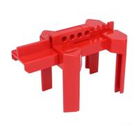 Shophubio Dispositif de verrouillage de robinet extérieur - Verrou de vanne à bille réglable pour DN8-DN80, poignée de valve industrielle rouge, serrure de sécurité fabriquée en ABS durable, sans