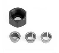 Shophubio Ensemble d'adaptateurs de fraises pour le travail du bois : convertisseur de mandrin de serrage M17 avec écrou pour machines de gravure - carbure et acier au carbone, défonceuse 4 pièces