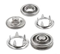 Shophubio Ensemble de boutons pression à 5 griffes, kits d'œillets automatiques avec attaches métalliques de 9,5 mm, anneaux à griffes, outils manuels pour installer des boutons