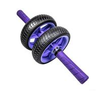 Shophubio Entraîneur abdominal à double roue, roue abdominale comme exercice de base non rebondissant, rouleau de fitness robuste pour salle de sport à domicile, dos et bras en caoutchouc (violet +