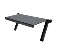 Shophubio Étagère supérieure de meuble TV - Étagère de rangement réglable pour console de jeu, télécommande et décoration, organiseur de maison en plastique noir peu encombrant (L)