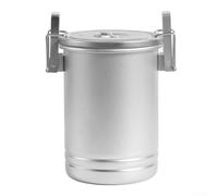 Shophubio Faitout vapeur en acier inoxydable pour camping - Ustensile de cuisine d'extérieur avec couvercle et grille, cuiseur à riz portable et pot à soupe pour randonnée, 21 x 15 cm