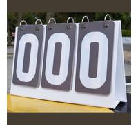 Shophubio Flipper de tableau de score de table pour basket-ball et football, 3 chiffres en plastique pour gardien de scores avec affichage clair, design pliable, port léger (bleu)