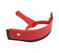 Shophubio Grattoir en plastique pour cheval avec lame en caoutchouc, design ergonomique pour un toilettage et un bain faciles - Compatible avec les chevaux, vaches, ânes (rouge/bleu, 18 (rouge)