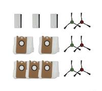 Shophubio i8 Accessoires de rechange pour aspirateur robot, y compris sacs à poussière non tissés lavables, cartouches filtrantes style HEPA, brosses latérales de nettoyage des bords pour