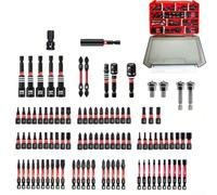 Shophubio Jeu d'embouts de tournevis à couple élevé - Kit de 31 pièces avec têtes en alliage d'acier de 5,1 cm et 2,5 cm avec ajustement précis et absorption des chocs