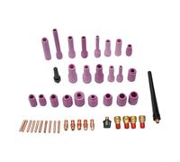 Shophubio Kit assorti de 46 pièces pour corps de lentille à gaz TIG pour SR9 WP9 WP-20 WP-25 pour torches de soudage TIG Composants de torche refroidis à l'eau