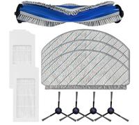 Shophubio Kit d'accessoires pour robot aspirateur compatible avec Eureka E20 Plus - Brosse principale de rechange, brosse latérale, filtre, tampons en microfibre pour animal de compagnie (A)