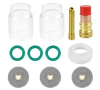 Shophubio Kit de buse de torche de soudage TIG pour WP-17, WP-18, WP-26 - MIG pour pince TIG et ensemble d'objectifs, accessoires de torche refroidis par air et refroidissement à l'eau avec électrode